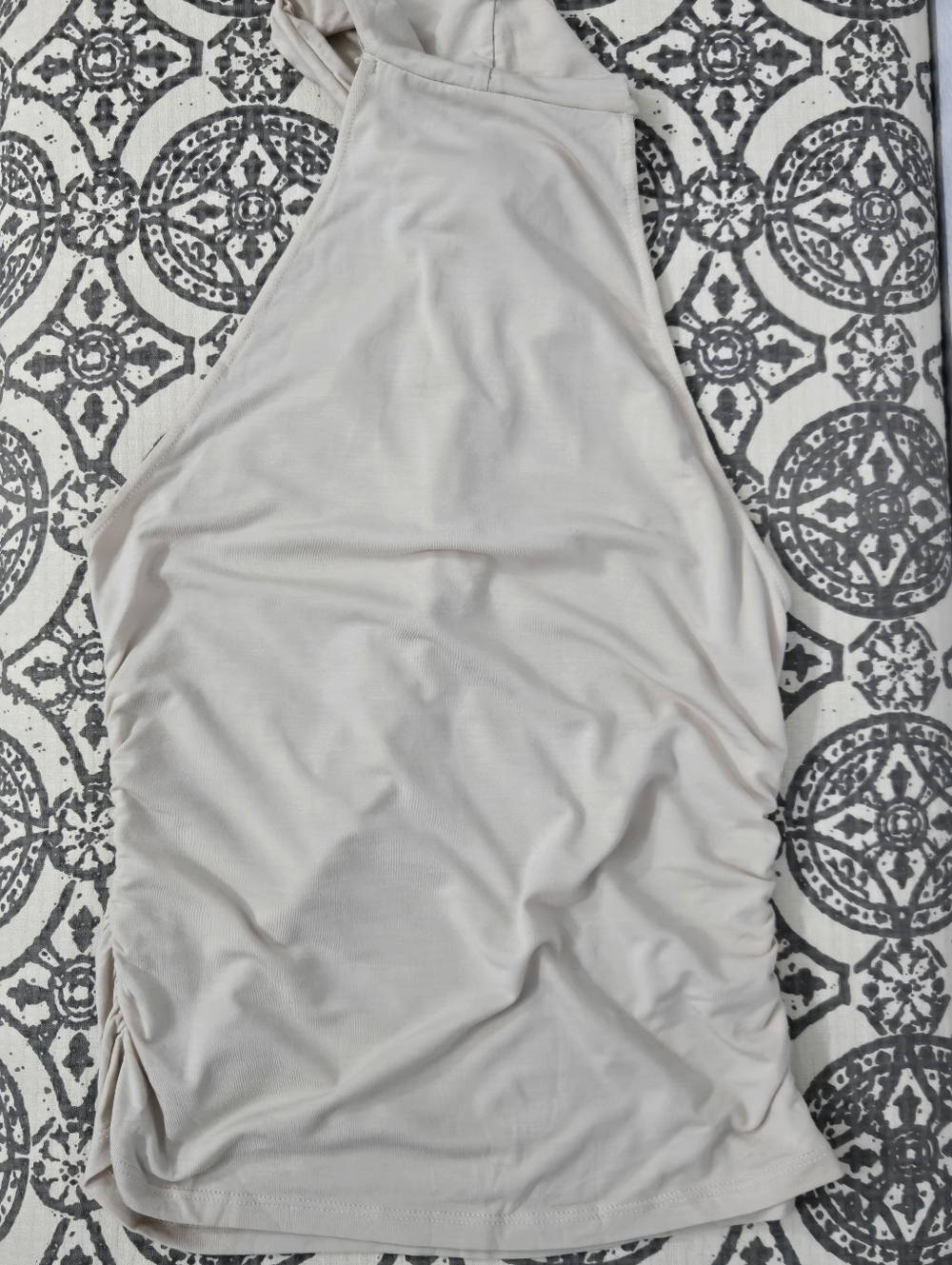 NWOT Jonathan Simkhai Lindsey Mock Neck Ruched Halter Top Shell - Picture 11 of 11